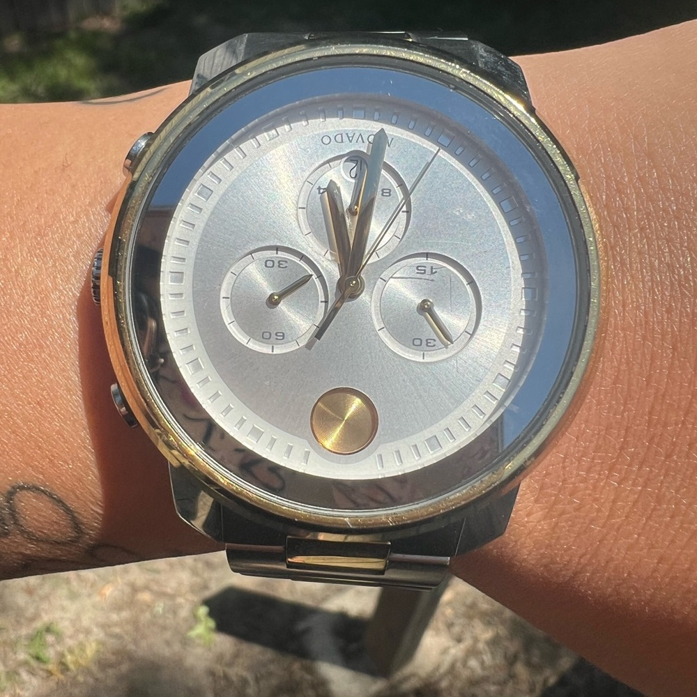 Preloved Movado Bold Men's Two Tone Stainless Steel
Chronograph Watch